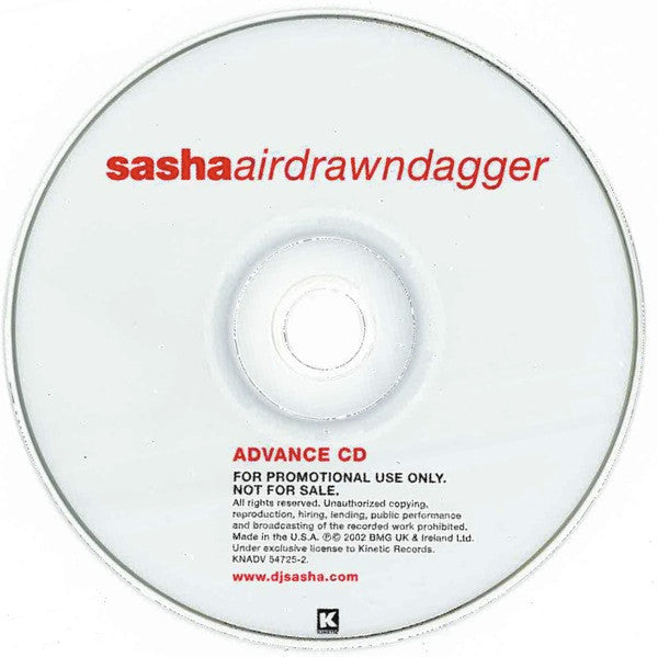 Sasha : Airdrawndagger (CD, Copy Prot., Mixed, Promo)