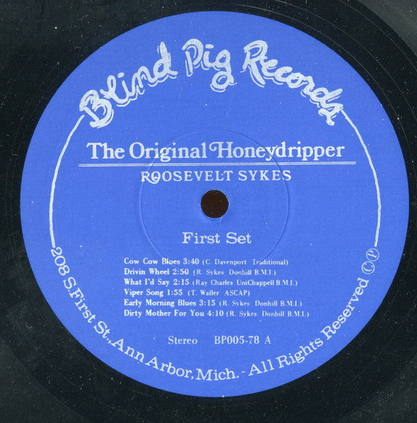 Roosevelt Sykes : The Original Honeydripper (LP, Album, Blu)