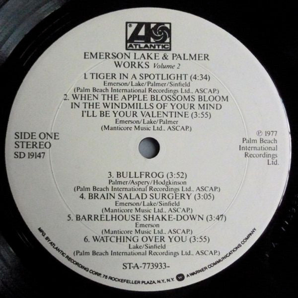 Emerson, Lake & Palmer : Works (Volume 2) (LP, Album, Bes)