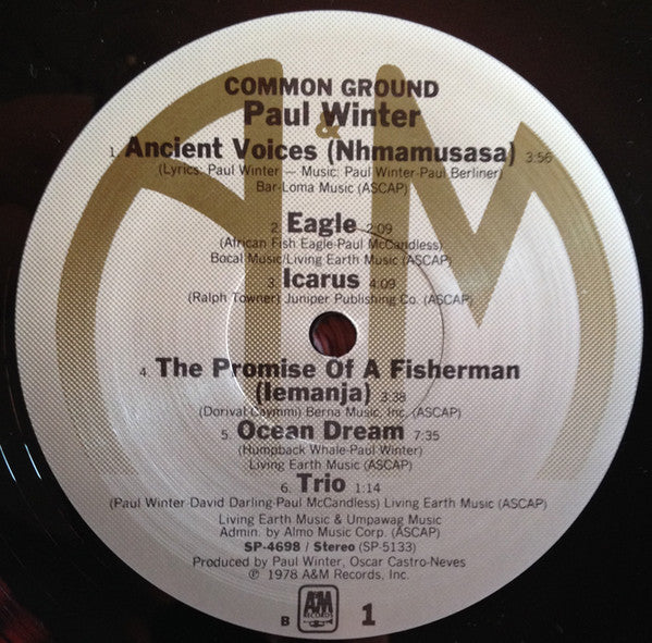 Paul Winter (2) : Common Ground (LP, Album, RE)