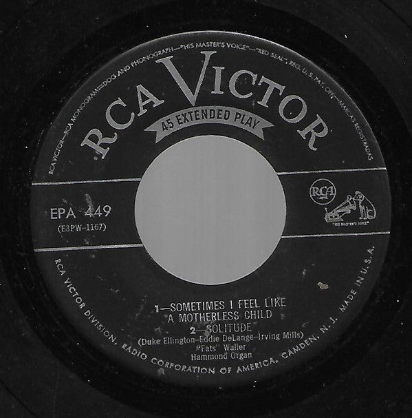 Fats Waller : "Fats" Fats Waller Plays And Sings (7", EP)