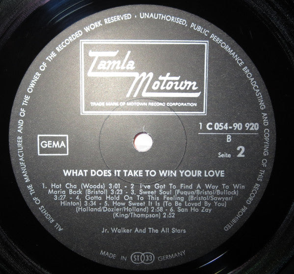 Junior Walker & The All Stars : What Does It Take To Win Your Love (LP, Album)