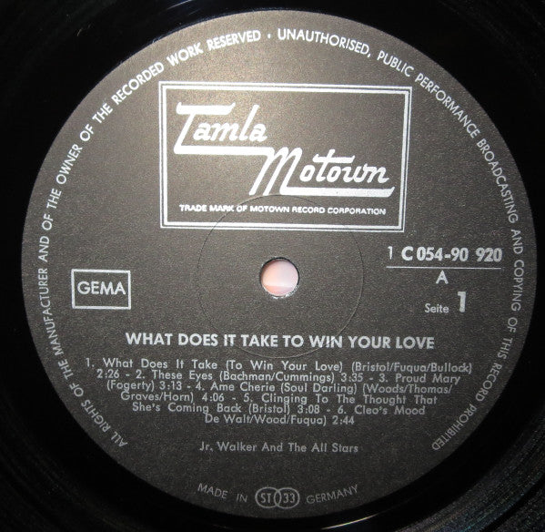 Junior Walker & The All Stars : What Does It Take To Win Your Love (LP, Album)
