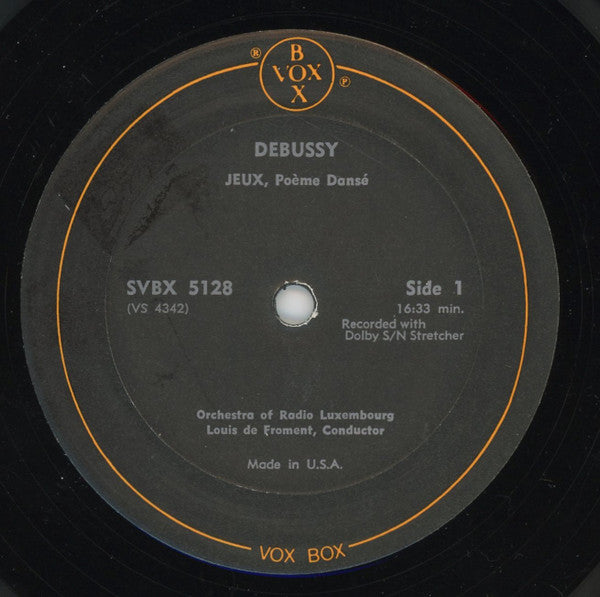 Claude Debussy - Orchestra Of Radio Luxembourg, Louis De Froment : His Works For Orchestra (Complete); Vol. II (3xLP, box)