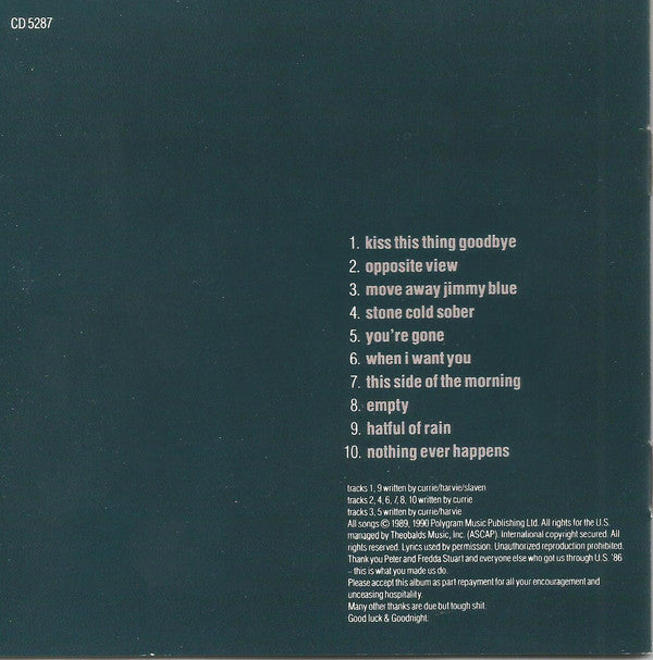 Del Amitri : Waking Hours (CD, Album)