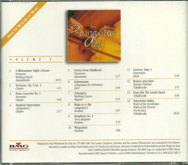 London Symphony Orchestra, London Philharmonic Orchestra, Don Jackson (2) : The Romantic Age Volume Three (CD, Comp)