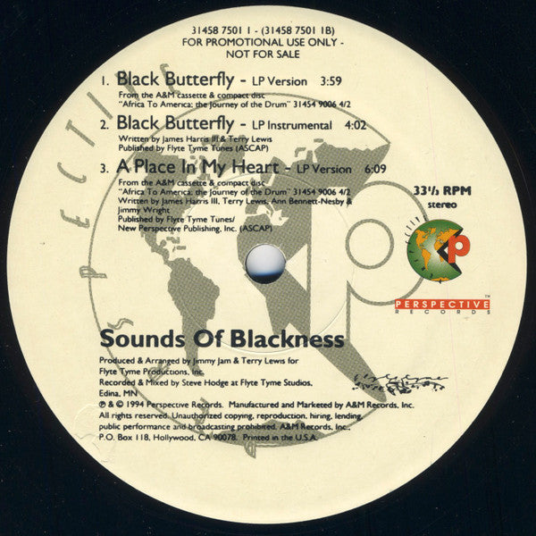 Sounds Of Blackness : Black Butterfly (12", Promo)