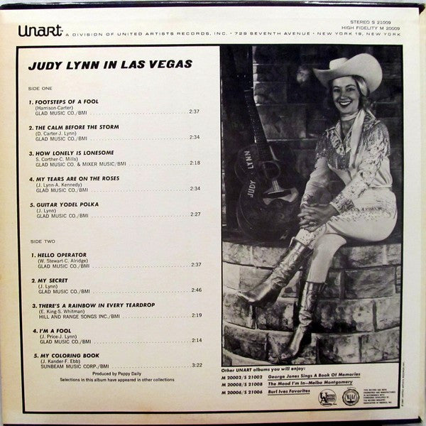 Judy Lynn : Judy Lynn In Las Vegas (LP, Album, Comp)