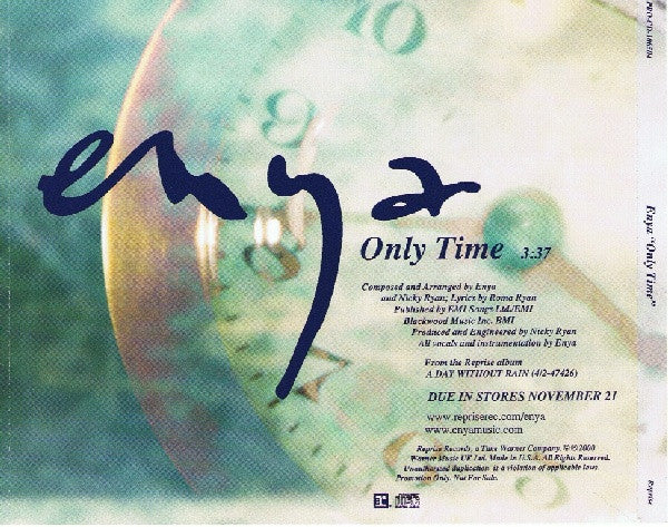 Enya : Only Time (Minimax, Single, Promo)