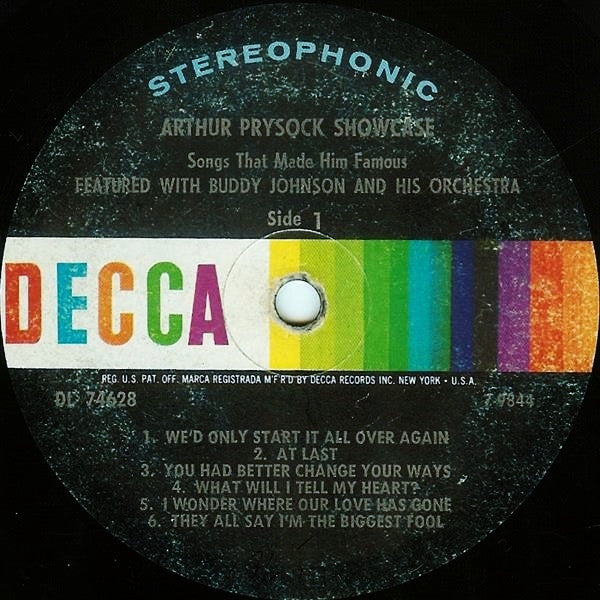 Arthur Prysock : Showcase (LP)