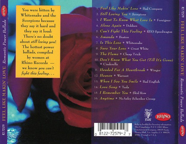 Various : Feel Like Makin' Love (Romantic Power Ballads) (CD, Comp)