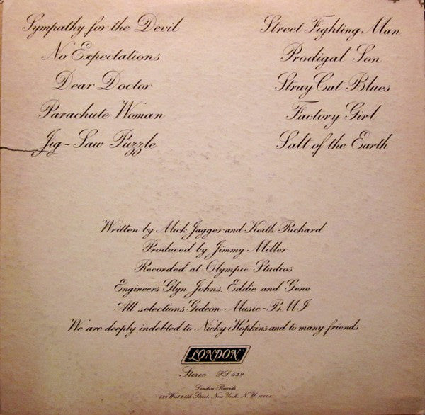 The Rolling Stones : Beggars Banquet (LP, Album)