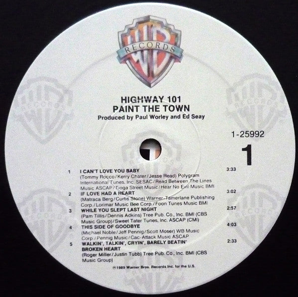 Highway 101 : Paint The Town (LP, Album)