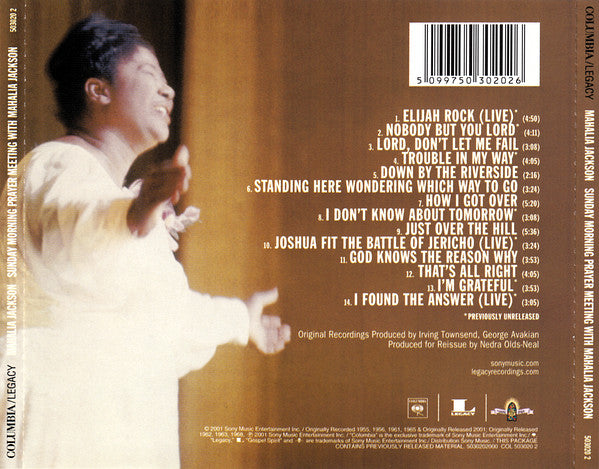 Mahalia Jackson : Sunday Morning Prayer Meeting With Mahalia Jackson (CD, Comp)
