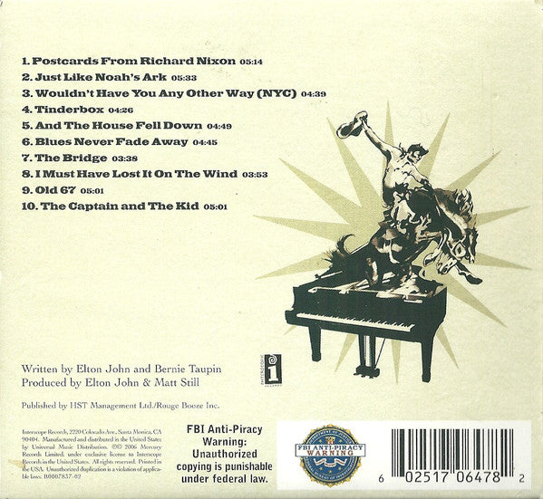 Elton John : The Captain & The Kid (CD, Album, Bar)