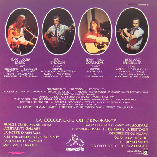 Tri Yann : La Découverte Ou L'ignorance (LP, Album, RE)