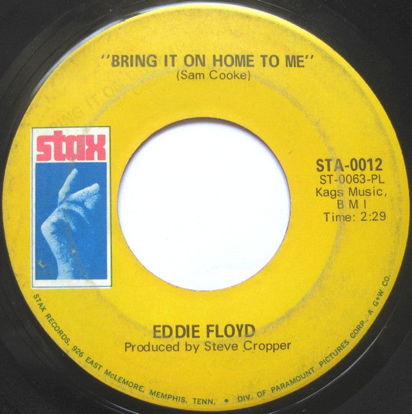 Eddie Floyd : Bring It On Home To Me / Sweet Things You Do (7", Single, Pla)