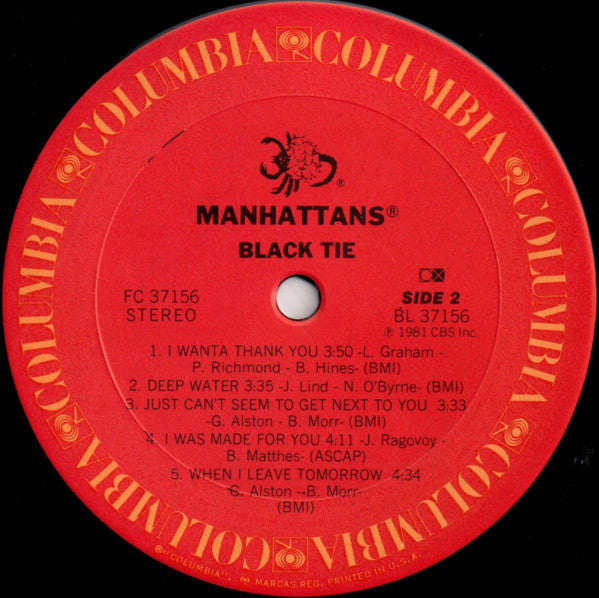 The Manhattans* : Black Tie (LP, Album, San)