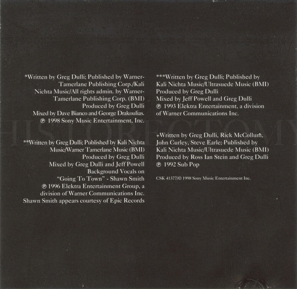 The Afghan Whigs : Historectomy (CD, Comp, Promo)