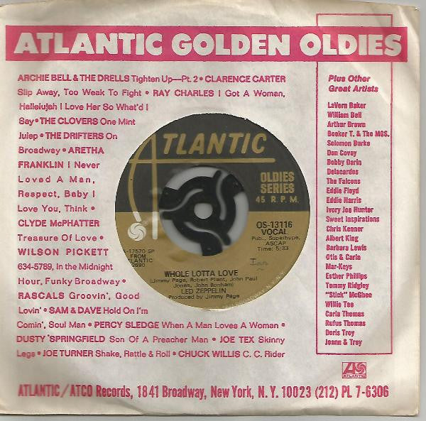 Led Zeppelin : Whole Lotta Love / Living Loving Maid (She's Just A Woman) (7", Single, RE)