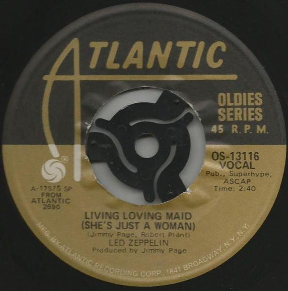 Led Zeppelin : Whole Lotta Love / Living Loving Maid (She's Just A Woman) (7", Single, RE)