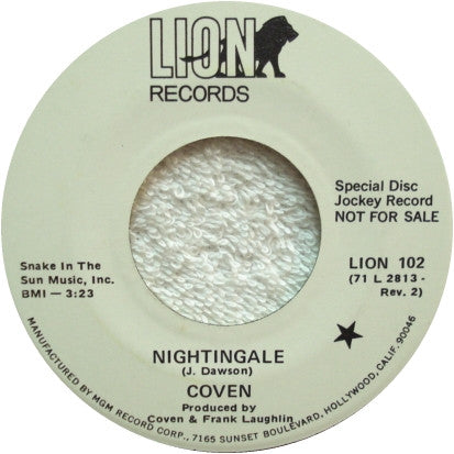 Coven (3) : Nightingale / Jailhouse Rock  (7", Promo)