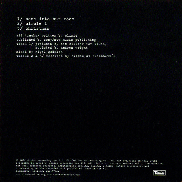 Clinic : Come Into Our Room (CD, Single)