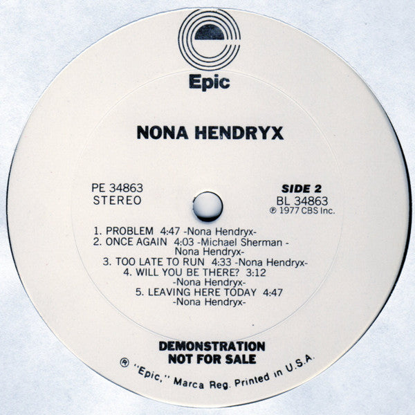 Nona Hendryx : Nona Hendryx (LP, Album, Promo)