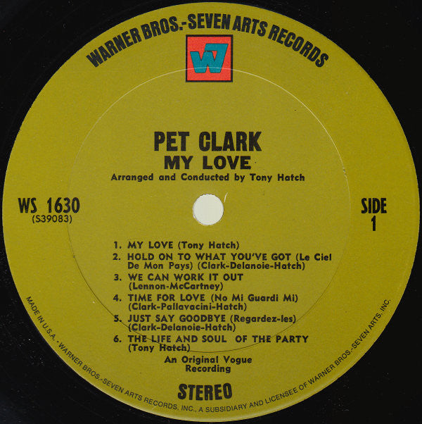 Petula Clark : My Love (LP, Album, RP)