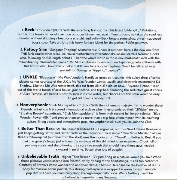 Various : So It Goes (CD, Comp, Promo)