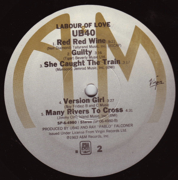 UB40 : Labour Of Love (LP, Album, B -)