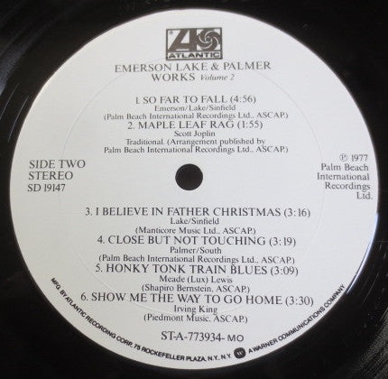 Emerson, Lake & Palmer : Works Volume 2 (LP, Album, MO )