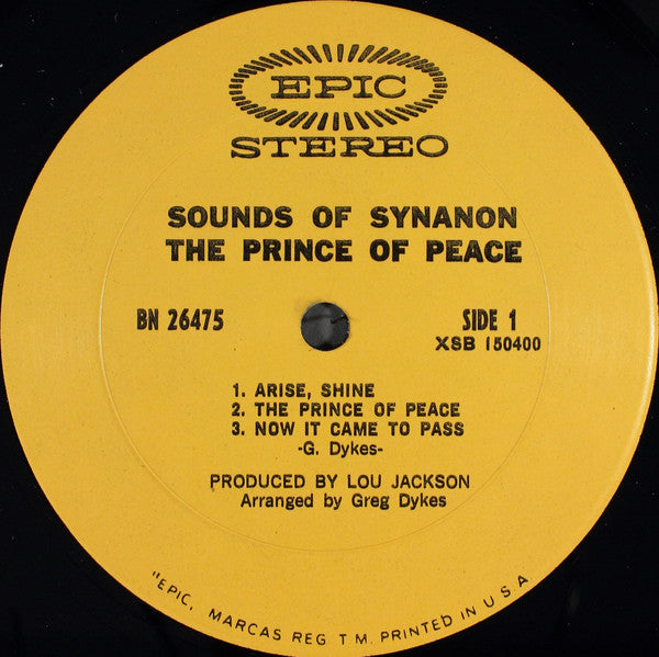 Sounds Of Synanon / The Synanon Choir : The Prince Of Peace: A Rock-Jazz Cantata (LP)
