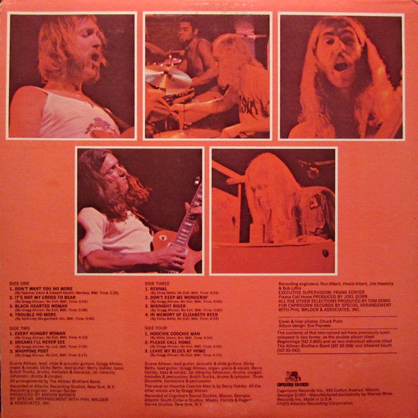 The Allman Brothers Band : Beginnings (2xLP, Comp, Ter)