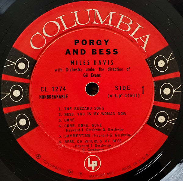 Miles Davis : Porgy And Bess (LP, Album, Mono)
