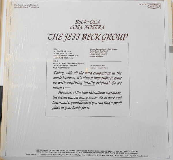 The Jeff Beck Group* : Beck-Ola (LP, Album, Ter)