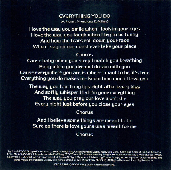 Marc Anthony : Everything You Do (CD, Single, Promo)