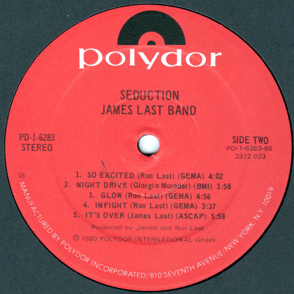 The James Last Band : Seduction (LP, Album, 18)