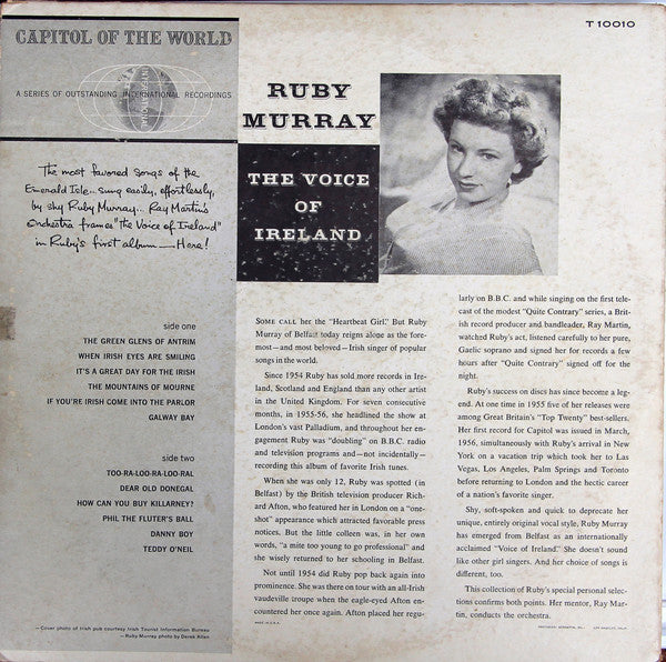 Ruby Murray : The Voice Of Ireland (LP, Album)