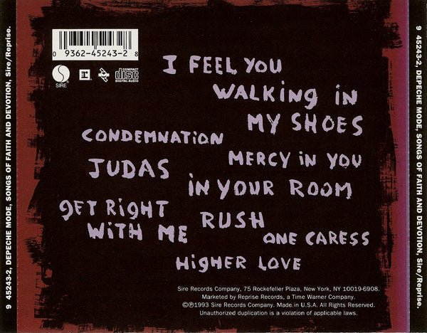 Depeche Mode : Songs Of Faith And Devotion (CD, Album, RE)