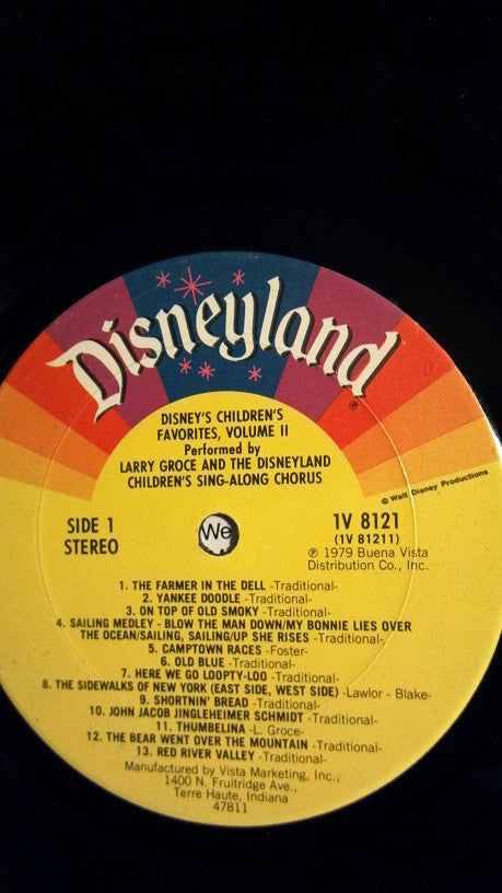 The Disneyland Children's Sing-Along Chorus : Disney's Children's Favorites Volume II (LP, Album, Club)