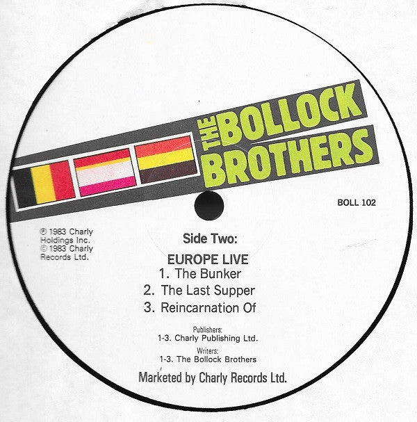 The Bollock Brothers : Live Performances - Official Bootleg (2xLP, Album)