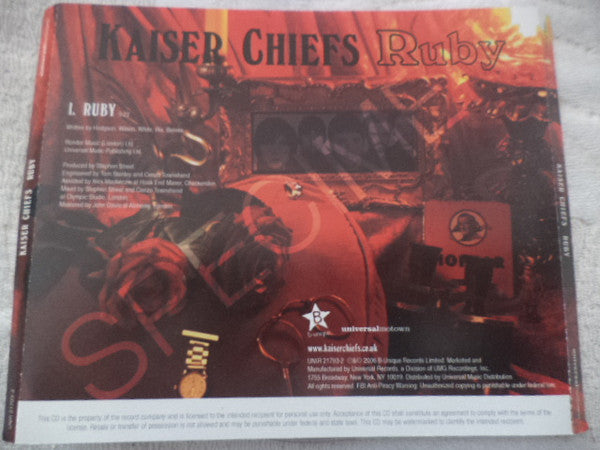 Kaiser Chiefs : Ruby (CD, Single, Promo)