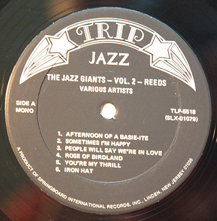Various : The Jazz Giants - Vol. 2 - Reeds - 1955 (LP, Album, Comp, Mono)