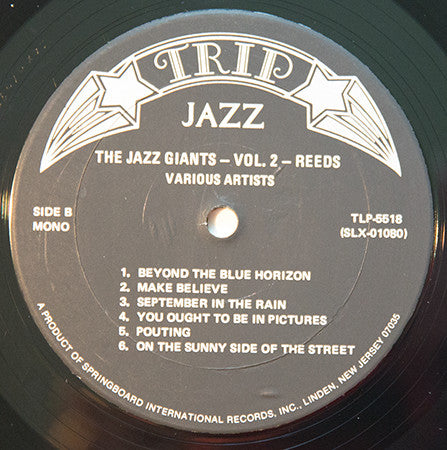 Various : The Jazz Giants - Vol. 2 - Reeds - 1955 (LP, Album, Comp, Mono)