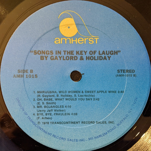 Gaylord & Holiday : Songs In The Key Of Laugh (LP, Album)
