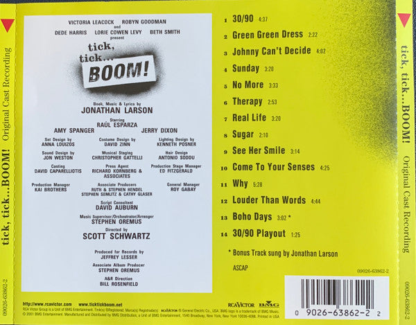 Jonathan Larson : Tick, Tick... Boom! (CD, Album)