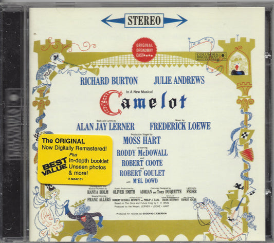 Alan Jay Lerner, Frederick Loewe / Julie Andrews, Richard Burton (2) : Camelot (Original Broadway Cast Recording) (CD, Album, RE, RM)
