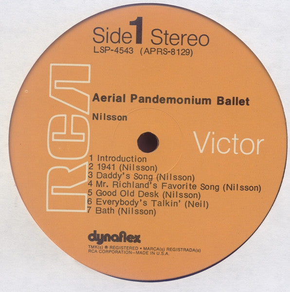 Nilsson* : Aerial Pandemonium Ballet (LP, Album, Ind)
