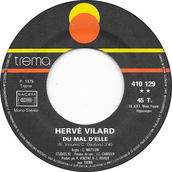 Hervé Vilard : J'm'en Balance (7", Single, Pap)